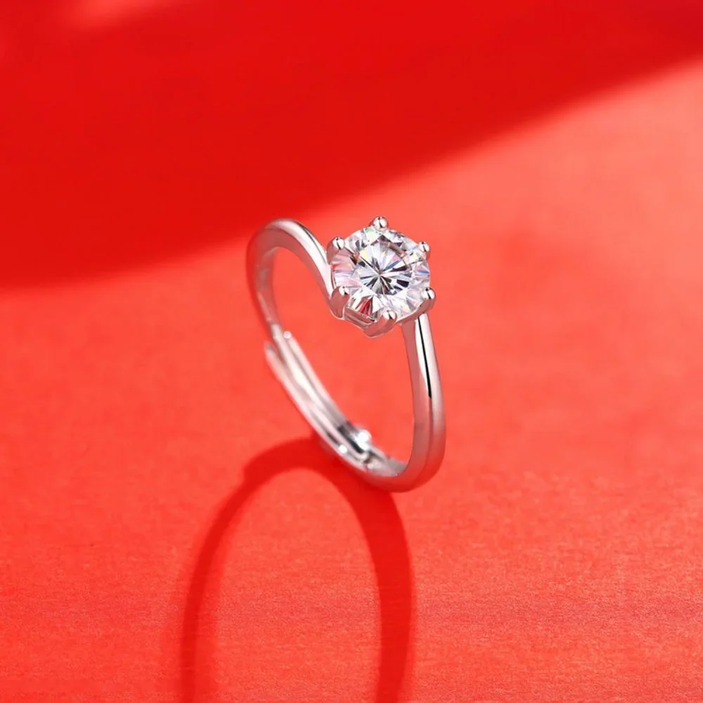 Certified 3ct. t.w. Moissanite Diamond Solitaire Engagement Ring NEW